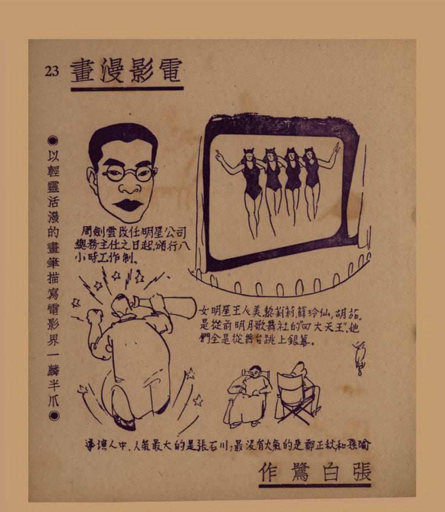 电影漫画：以轻灵活泼的画笔描写电影界一麟半爪（三）