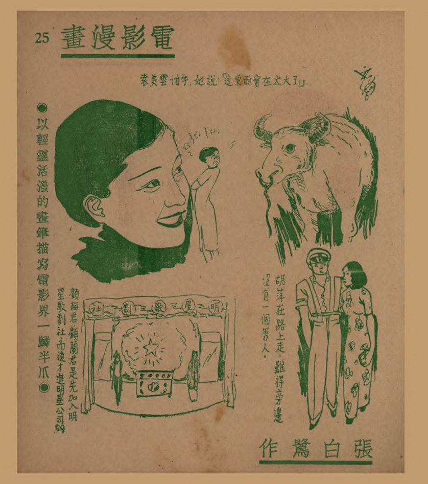 电影漫画：以轻灵活泼的画笔描写电影界一麟半爪（三）