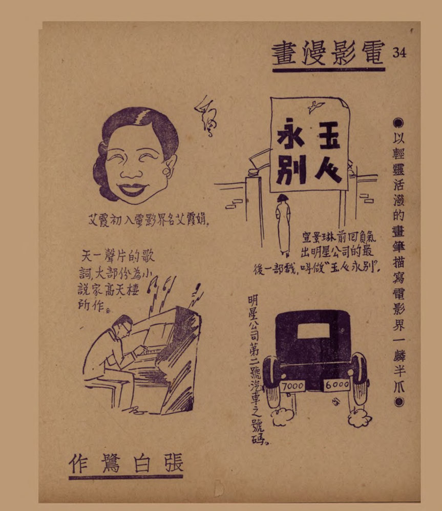 电影漫画：以轻灵活泼的画笔描写电影界一麟半爪（四）